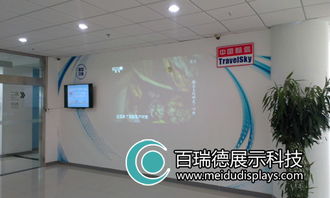 北京百瑞德攜手中國航信打造多媒體互動展示墻，圖文設計彰顯科技魅力